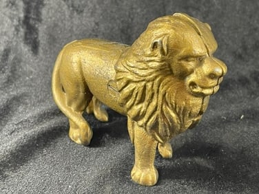Brass Lion Piggy Bank
