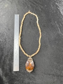Trade Bead Necklace with Pendant