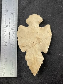 Chipped Hawk Effigy Indian Artifact Arrowhead