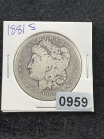 1881 S Morgan Silver Dollar Coin