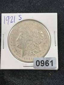1921 S Morgan Silver Dollar Coin