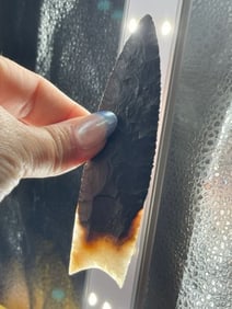 Very Colorful Clovis Indian Artifact Arrowhead