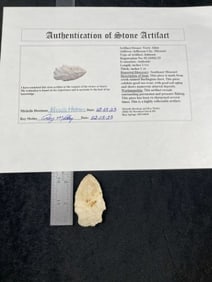Johnson with Roy Motley COA from Southeast Missouri Indian Artifact Arrowhead