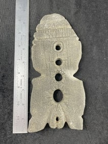 Engraved Gorget broken & glued