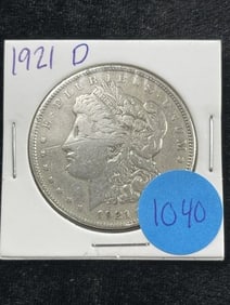 1921 D Morgan Silver Dollar Coin