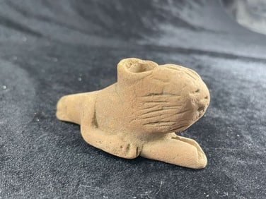 Pre-Columbian Pottery Pipe Indian Artifact Arrowhead