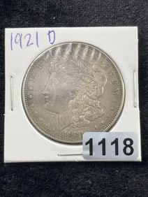 1921 D Morgan Silver Dollar Coin
