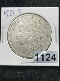 1921 S Morgan Silver Dollar Coin