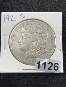 1921 S Morgan Silver Dollar Coin