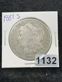 1881 S Morgan Silver Dollar Coin
