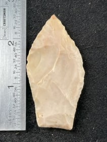 Hell Gap Indian Artifact Arrowhead