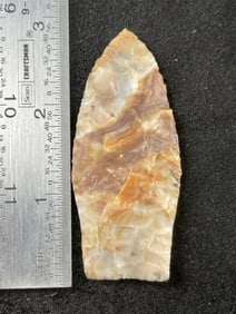 Hell Gap Indian Artifact Arrowhead