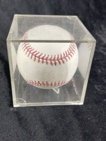 Official Major League Baseball with unknown autograph