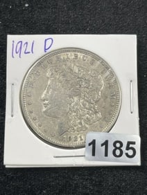1921 D Morgan Silver Dollar Coin
