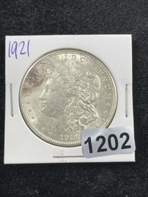 1921 Morgan Silver Dollar Coin