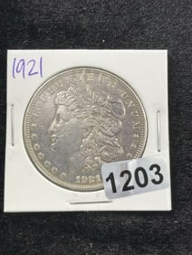 1921 Morgan Silver Dollar Coin