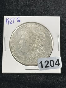 1921 S Morgan Silver Dollar Coin