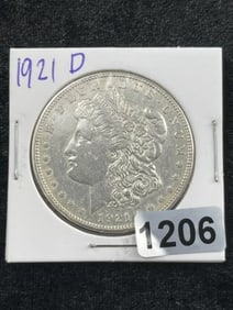 1921 D Morgan Silver Dollar Coin