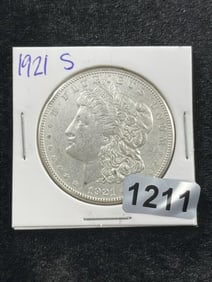 1921 S Morgan Silver Dollar Coin
