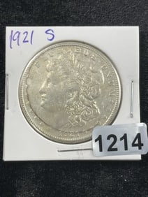 1921 S Morgan Silver Dollar Coin