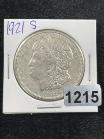1921 S Morgan Silver Dollar Coin