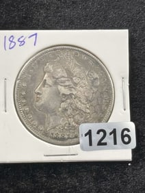 1887 Morgan Silver Dollar Coin