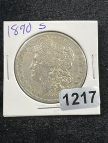 1890 S Morgan Silver Dollar Coin