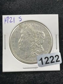 1921 S Morgan Silver Dollar Coin