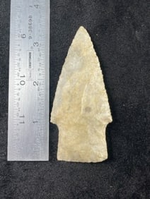 3 & 3/8" Hardin Indian Artifact Arrowhead
