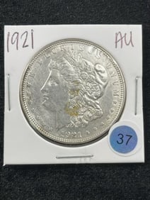 1921 AU Morgan Silver Dollar Coin