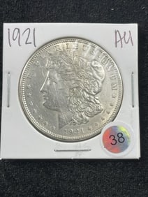 1921 AU Morgan Silver Dollar Coin