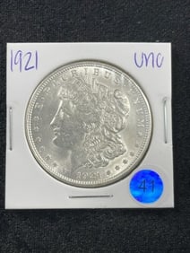1921 UNC Morgan Silver Dollar Coin