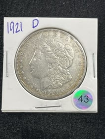 1921 D Morgan Silver Dollar Coin