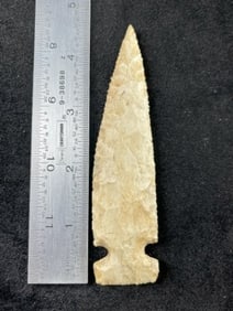 4 & 9/16" Side Notch Indian Artifact Arrowhead