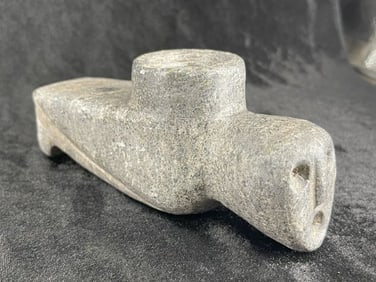 Human Effigy Stone Pipe Indian Artifact Arrowhead