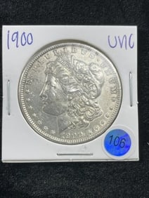 1900 UNC Morgan Silver Dollar Coin