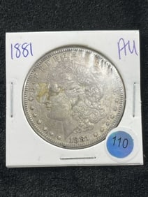 1881 AU Morgan Silver Dollar Coin