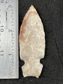 2 & 7/8" Side Notch Indian Artifact Arrowhead