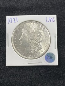 1921 UNC Morgan Silver Dollar Coin