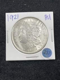 1921 AU Morgan Silver Dollar Coin