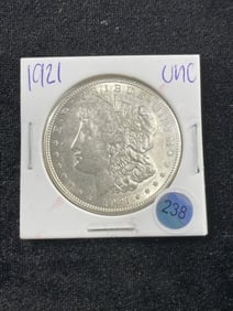 1921 UNC Morgan Silver Dollar Coin