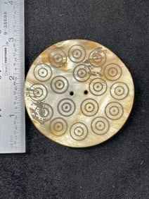 Engraved Shell Gorget Indian Artifact Arrowhead