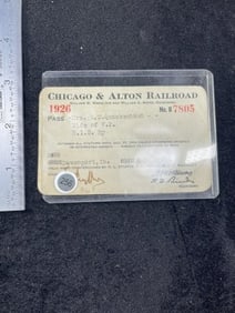 1926 Railroad Card