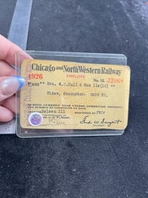 1926 Railroad Card