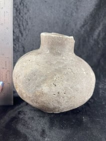 Mississippian Water Bottle neck is cut down otherwise solid Indian Artifact Arrowhead