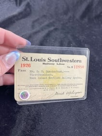 1926 Railroad Card