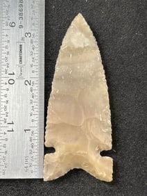 3 & 3/8" Graham Cave Indian Artifact Arrowhead