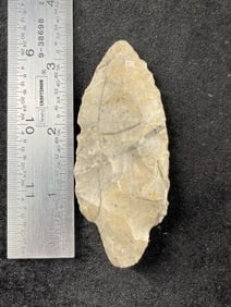3 & 3/8" Adena Indian Artifact Arrowhead
