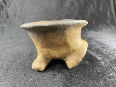 Pottery Pipe Indian Artifact Arrowhead