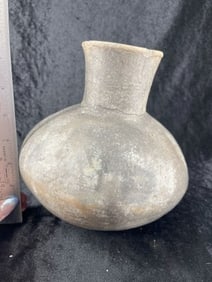Mississippian Jar neck broken & glued otherwise solid Indian Artifact Arrowhead